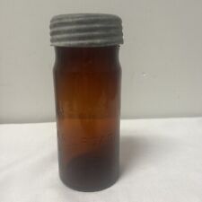 HELME`S RAILROAD MILLS Amber Jar with Lids picture