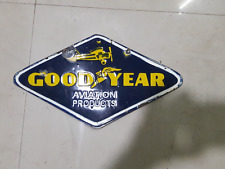 PORCELIAN GOOD YEAR ENAMEL SIGN SIZE 30X18 INCHES DOUBLE SIDED picture