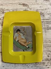 Vintage Sexy Pin Up  Ashtray Yellow picture