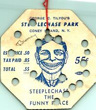 Vintage Coney Island Steeplechase Park Combination Badge picture