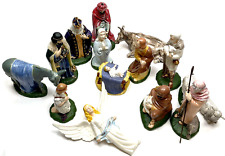 Vintage Holland Mold Nativity Set Scene Hand Painted Large Figures Signed Lot  picture