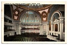 1928 Interior of the Christian Science Church, Boston, MA Postcard picture