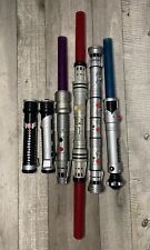 2009 Hasbro Retractable Lightsaber Lot Needs Battery Pre Owned Star Wars picture