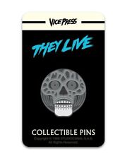 ⚡RARE⚡ 1988 John Carpenter's THEY LIVE 'Alien' Pin Black & White *BRAND NEW* 💀 picture
