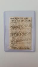 Cleveland Flemings Vs Toronto Lakesides Girl's Baseball 1926 Double Header Box picture