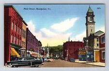 Montpelier VT-Vermont, Main Street, Advertisement, Antique, Vintage Postcard picture