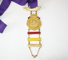Alcazar Shriners Crown Of Honor Necklace Medal Freemason Vintage picture