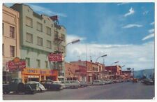 1950's Truckee, California - Main Street, Tahoe, Autos, Nevada County Postcard picture