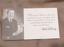 Walt Disney Signed Quoted Business Card picture