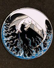 Albino White Dragon Collector Coin/Poker Guard New Fantasy picture