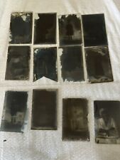 Lot of 49 Antique Reverse Glass Negative Slides women and kids picture