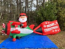 Gemmy Colossal 16’ Santa Airplane Merry Christmas Lighted Inflatable Airblown picture