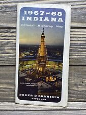 Vintage 1967–1968 Indiana Official Highway￼ Map picture