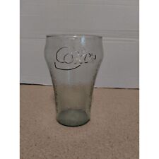 Coca-Cola Extra Large 28 oz Drinking Glass - Indiana Glass Green Pebble picture