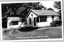 1948 Houghton Lake Michigan, Hotel Windermere Cottages RPPC Real Photo Postcard picture