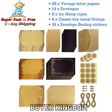 Old Fashion Stationary Paper Antique Design With Envelopes Stickers Lined Sheets picture
