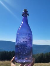SPectacular Jumbo Amethyst Buffalo New York Bottle☆1880s Crystal Water W Top picture