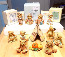 Cherished Teddies, Set Of 10 Thanksgiving Teddies And “Rare” Teepee picture