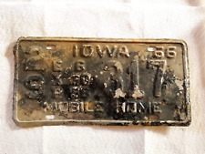 Iowa 1966 Metal Expired License Plate 29-317 Des Moines County MOBILE HOME picture