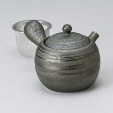 Ceramic Side Handle Teapot Japanese Silver Gray Ceramic Teapot Gongfu Tea picture