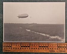 Vintage Early Rare Photograph of the Hindenburg over Germany Agra-Brovira Paper picture