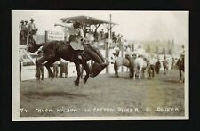 Chuck Wilson on Cotton Picker a cowboy riding a saddled bucking b- Old Photo picture