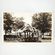 Big Sandy Lake McGregor RPPC Postcard 1930s Minnesota Indian Point Lodge A4143 picture