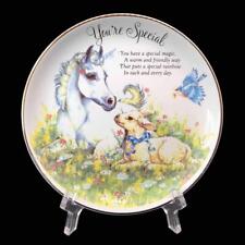Vintage Heirloom Editions Paula Unicorn Lying Down w/ a Lamb Plate Wall Hanging picture