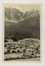 RPPC Dolomite San Candido Reservoir Italy Postcard Aerial View Posted 1954 picture