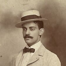 Antique Cabinet Card Photograph Handsome Fashionable Young Man Hat Lancaster PA picture
