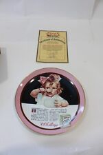 Kellogg's Collector Plate 1988 Retro Nostalgia Girl With Pink Bow #5548 picture