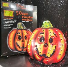Vtg Totally Ghoul Holographic Pumpkin Halloween Decor 50 Lights Indoor outdoor picture