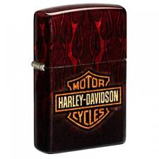 Zippo Lighter Harley Davidson Flames Design Metal Refillable and Windproof 48994 picture