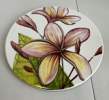 Tricot Ceramic Pink Tiger Lilies Transfer 6.25 “ Corked Backing picture