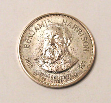 Vtg. Franklin Mint Presidental Coin Sterling Silver Benjamin Harrison Reg. Size picture