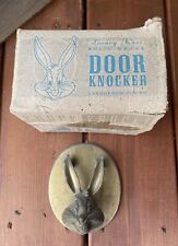 Vintage 1995 Warner Bros Studio Looney Tunes Bugs Bunny Brass Door Knocker picture