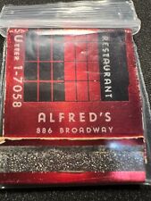VINTAGE MATCHBOOK - ALFRED'S RESTAURANT - BROADWAY - NEW YORK, NY - UNSTRUCK picture
