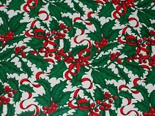 VTG CHRISTMAS WRAPPING PAPER GIFT WRAP BEAUTIFUL HOLLY BERRY 26