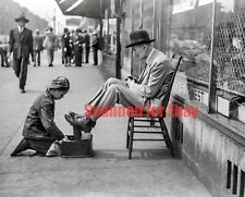 Circa 1941 Getting a Shoeshine on 47th Street Chicago 8x10 Photo +  picture