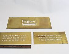 VINTAGE 1960S-70S EXXON COMPANY USA BRASS STENCILS GAS SERVICE STATION RARE USED picture