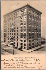 BOSTON, Massachusetts Postcard HOTEL LENOX Building / Street View c1900s picture