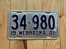 1948 Nebraska License Plate picture