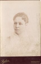 Syracuse NY Ryders Studio Pretty Woman 1880s Antique Cabinet Card Photo Sketch picture