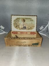 Early 1900s Graphic Country Girl Cigar Box Wisconsin WI 1st District  picture