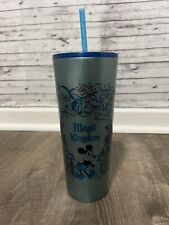 New Disney Magic Kingdom Starbucks Blue Theme Cold Drink Tumbler picture