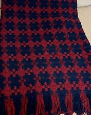Pendleton Wool Blanket Maroon & Blue Herringbone Pattern 54 X 62 Inches  picture