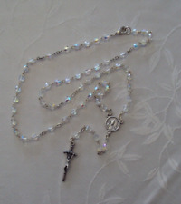 VINTAGE CRYSTAL  ROSARY NECKLACE BENEDICTUS XVI  IONNES PAULUS PP II #REL picture
