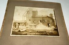 Rare Antique Occupational American Workers & Building Landscape Cabinet Photo picture