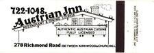 Austrian Inn Restaurant & Dining Lounge, Richmond Road Vintage Matchbook Cover picture