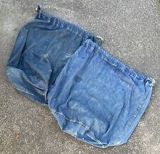 Vintage WWII Cotton Denim Utility Laundry Clothing Bags picture